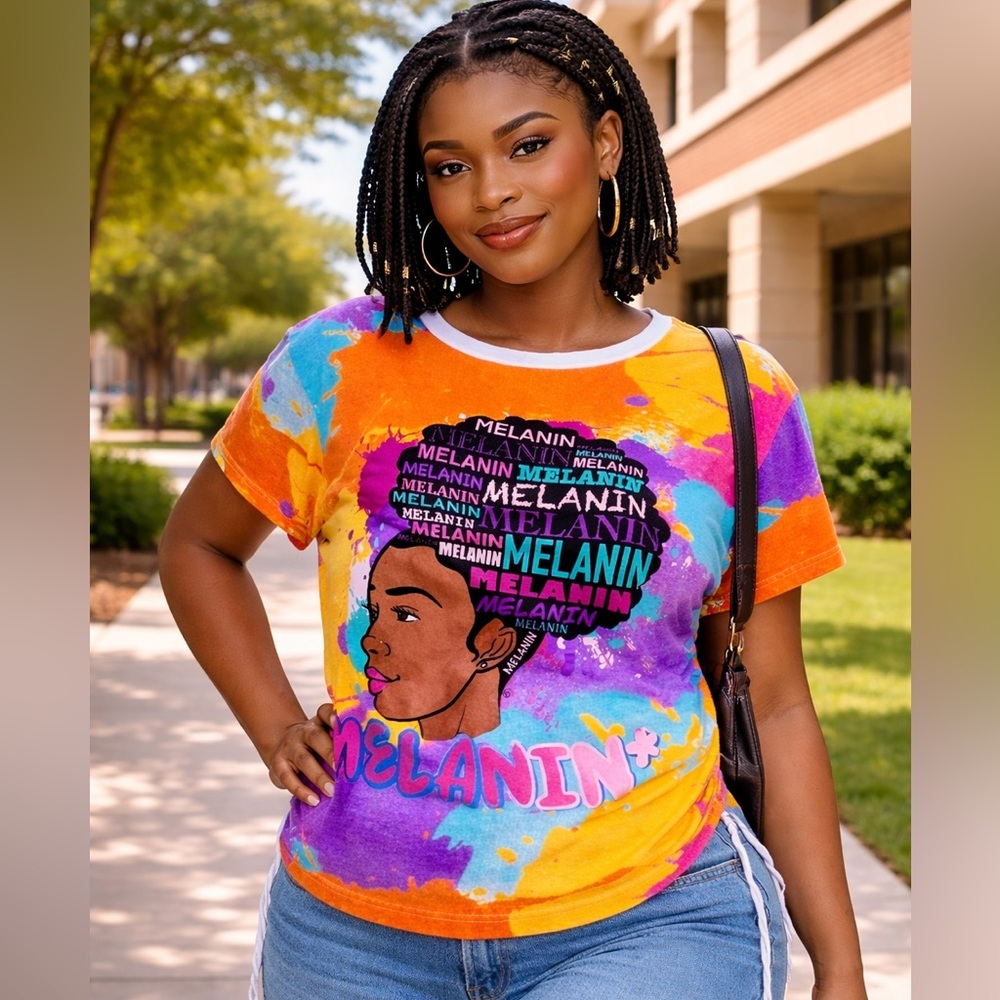 On Fire Graphic Cotton T w/Adjustable Side Ties Size 2X